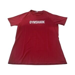 Gymshark Logo Athletic Workout Mens Large Burgundy Red Short Sleeve T Shirt